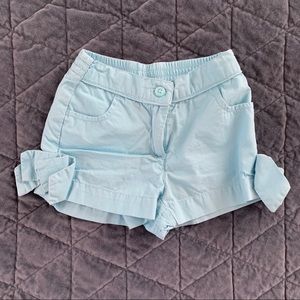 Janie and Jack Light Blue Bow Shorts